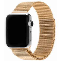 Nerezový ocelový pásek na Apple Watch - Zlatý
