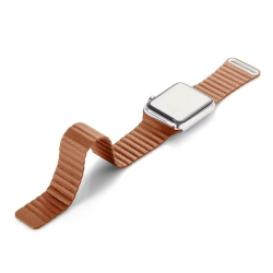 Kožený elegantní pásek na Apple Watch  -  hnědý