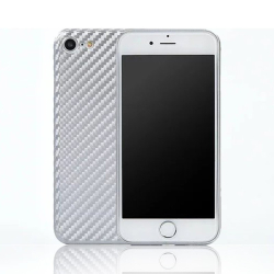 Ultratenký Carbonový kryt pro iPhone 7 - stříbrný