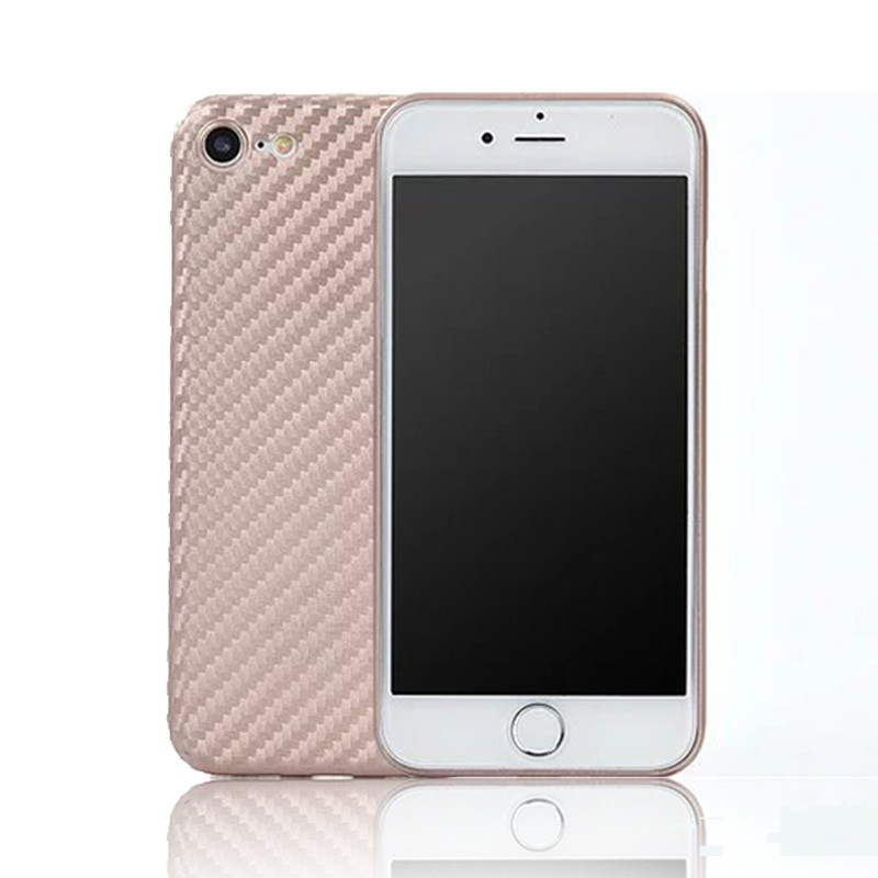Ultratenký Carbonový kryt pro iPhone 7 - Růžově zlatý