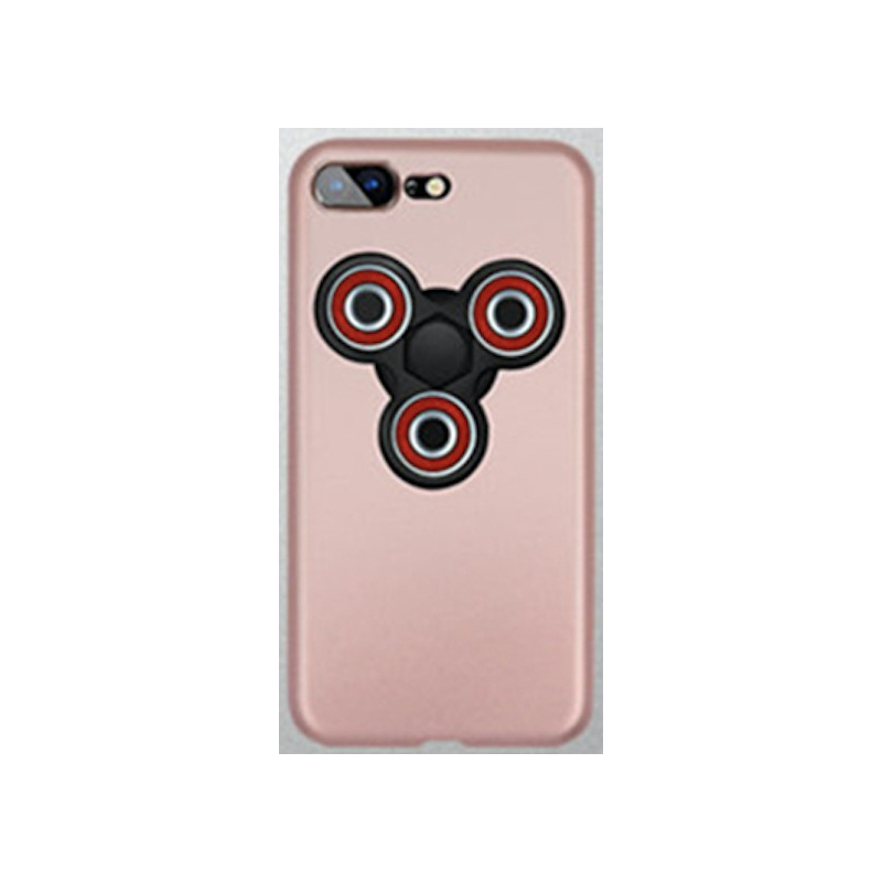 Pouzdro na iPhone 7 s Fidget Spinnerem - růžově zlatá