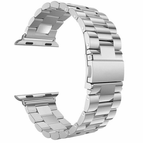 Luxusní ocelový nerezový řemínek pro Apple Watch - stříbrný