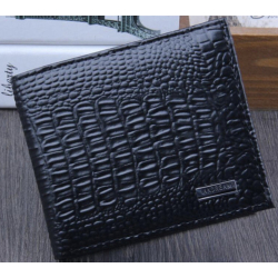 Pánská stylová peněženka se vzorem krokodýlí kůže