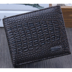 Pánská stylová peněženka se vzorem krokodýlí kůže