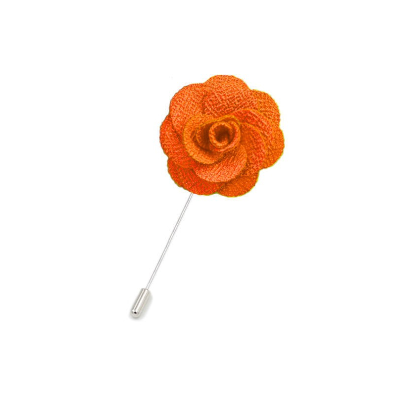 Brož, jehlice ve tvaru růže, Barva Oranžová