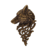 Štýlová brošňa v tvare vlka, ktorá padne na každe sako alebo sveter. Na výber z troch farebných variantov - zlatá, bronzová a strieborná.