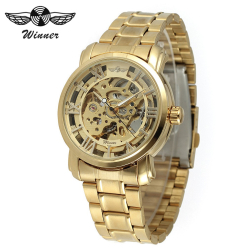 Luxusní automatické hodinky WINNER Emperor ve zlatém provedení 