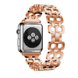 Unikátní řemínek na Apple Watch z nerezové oceli - ROSE GOLD