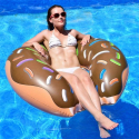 Obrovský nafukovací donut / americká kobliha 120cm! - hnědá