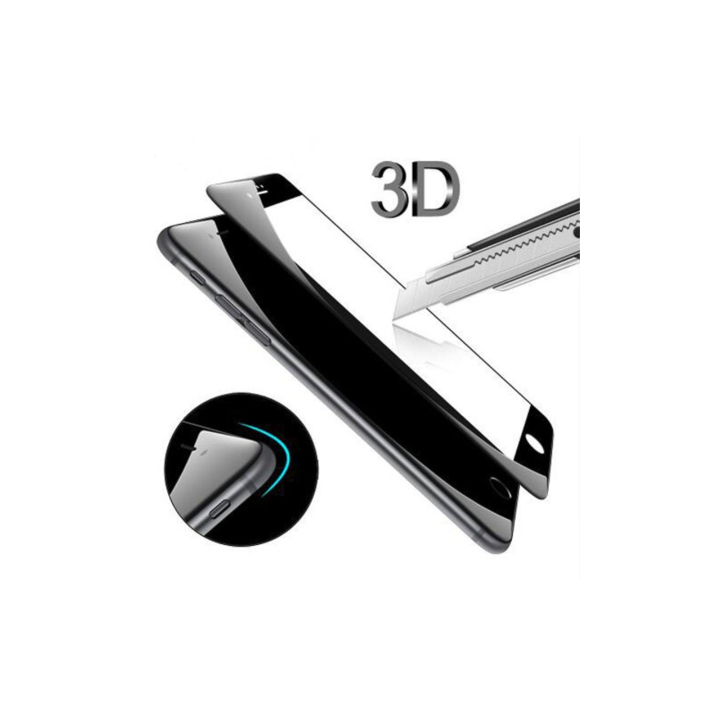 Tvrzené zahnuté 5D PREMIUM sklo pro iPhone 6 6S Plus, Barva Černá