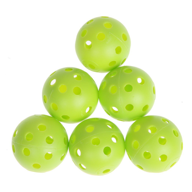 Tréninkové plastové golfové míčky - zelené - 5 kusů