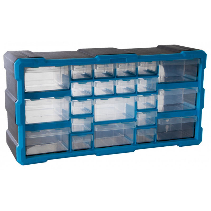 Plastový organizér / box na šroubky, 22 rozdělovníků - MW1503
