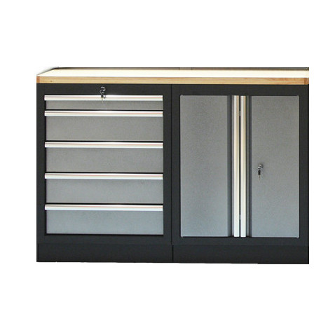 Sestava kvalitních PROFI dílenských skříněk s pracovní deskou - TGS1300BAL08 Grey