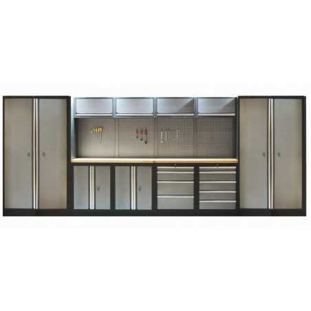 Kvalitní PROFI dílenský nábytek - 4535 x 2000 x 495 mm - TGS1300AA2 Grey