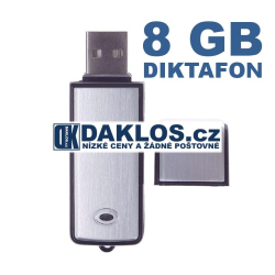 Diktafon (hlasový záznamník) s pamětí 8 GB / nahrávání hlasu / zvuku