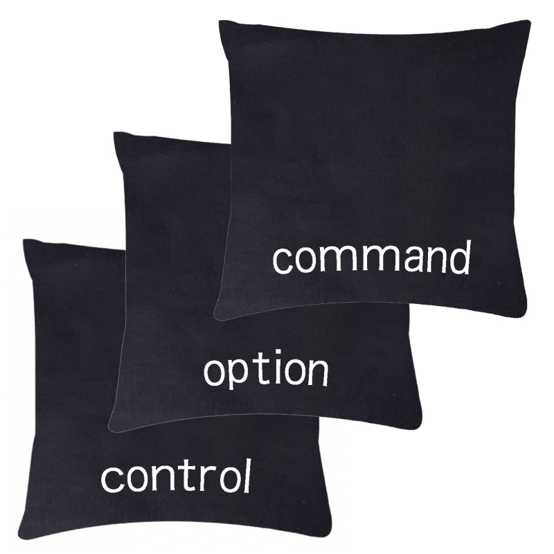 Control Option Command polštáře - 40 cm x 40 cm - černý set - 3ks