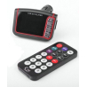 FM MP4 MP3 transmitter s 1,8'' LCD displejem, ovladačem a se vstupem pro flashku a paměťovou kartu SD