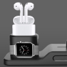3 v 1 Stojánek DAITE pro Apple iPhone Watch AirPods - černý