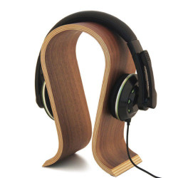 Exkluzivní stolní dřevěný držák / stojánek na sluchátka