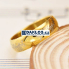 Prsten známý z filmu Pán Prstenů a Hobit - zlatý - 6 mm