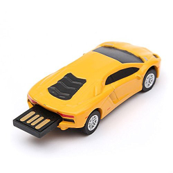 USB Flash disk / Fleška 16 GB ve tvaru auta Auto Supersport - žluté