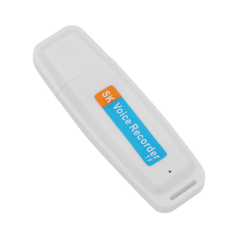 USB Diktafon hlasový záznamník, až 32 GB paměť, nahrávání hlasu, zvuku, Barva Bílá