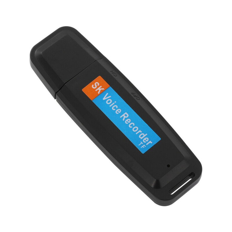 USB Diktafon hlasový záznamník, až 32 GB paměť, nahrávání hlasu, zvuku, Barva Černá