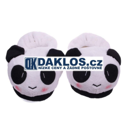 Zvířátkové pantofle / boty / papuče - Panda / ve tvaru pandy / protiskluzové / zábavné / Plyš