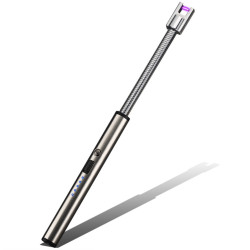 Dlouhý Flexibilní Nabíjecí Plazmový Zapalovač na svíčky a krb - Stříbrný