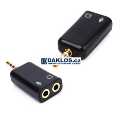 Přechodka / Adapter pro sluchátka a mikrofon 3,5mm
