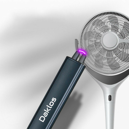 Dlouhý nabíjecí vysouvací plazmový zapalovač na svíčky a krb v dárkové krabičce - stříbrný