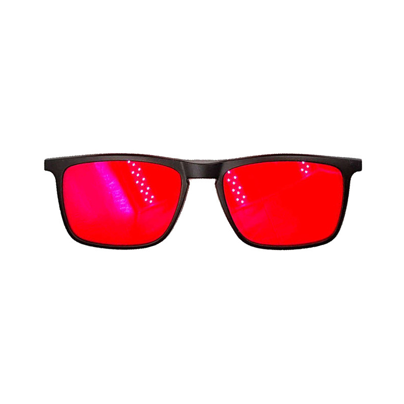 Magnetický klip pro brýle na počítač Daklos - červená skla pro blokací až 100% modrého světla a 100% zeleného světla
