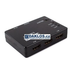 HDMI slučovač / přepínač s dálkovým ovladačem - 3 porty - HDTV - 1080p