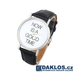 Stylové motivační hodinky - Teď je ten správný čas!