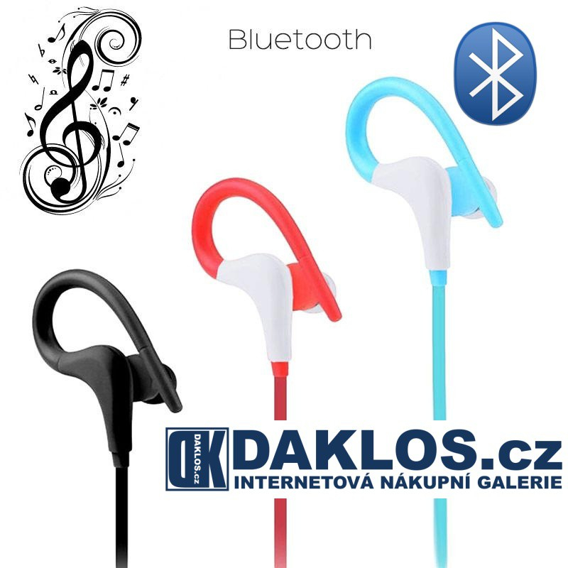 Špuntová bluetooth sluchátka na sport / běhání / jogging, Barva Modrá