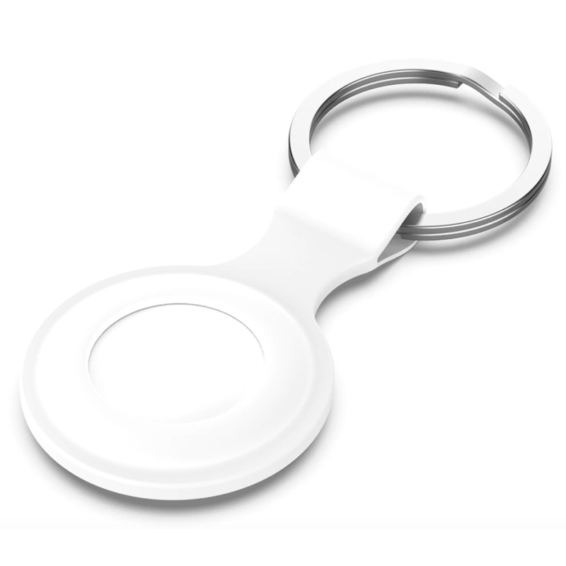 Silikonové pouzdro pro Apple AirTag na klíče nebo batoh - bílý