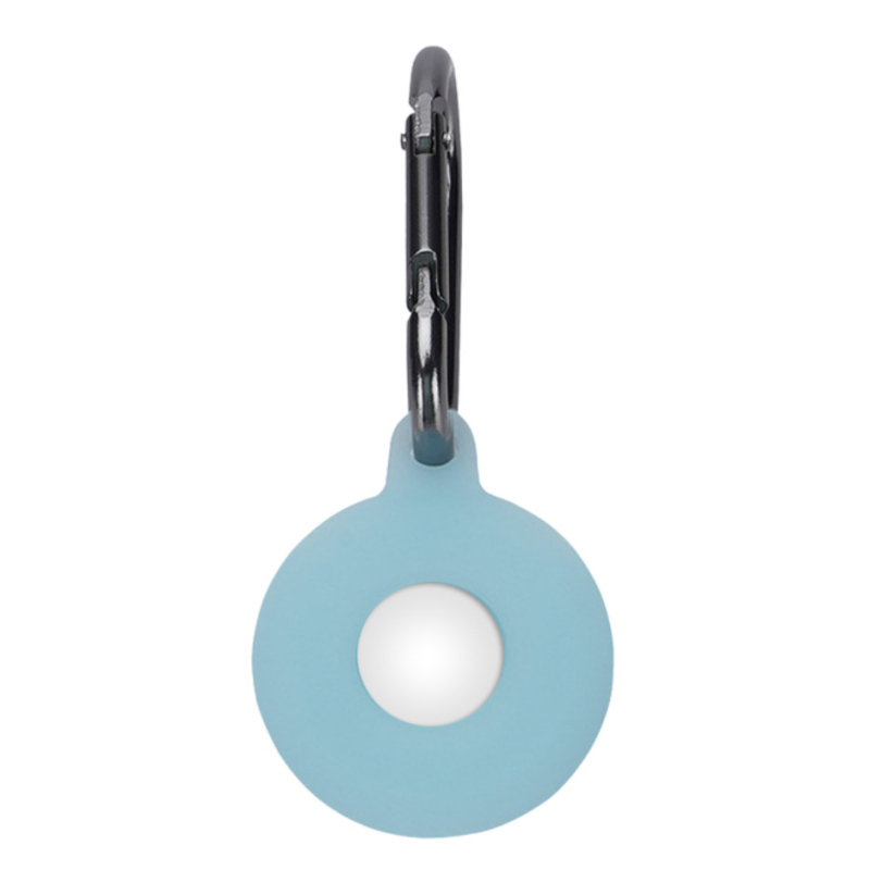 Pouzdro ze silikonu pro Apple AirTag na klíče nebo batoh s karabinou - Svítivě modrá klíčenka