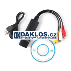 USB Adapter / Convertor z audio (2x RCA (CINCH)) a video (1x RCA (CINCH)) do USB počítače