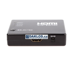 HDMI slučovač / přepínač s dálkovým ovladačem - 3 porty - HDTV - 1080p s externím přijímačem