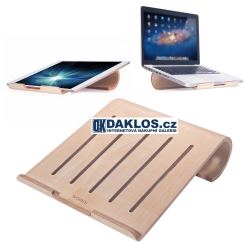 Exkluzivní dřevěný stolní držák / stojánek na notebook / tablet / laptop - světlé dřevo