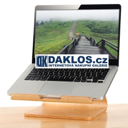 Exkluzivní dřevěný velký stolní držák / stojánek na MacBook / notebook / iPad / tablet / laptop - světlé dřevo
