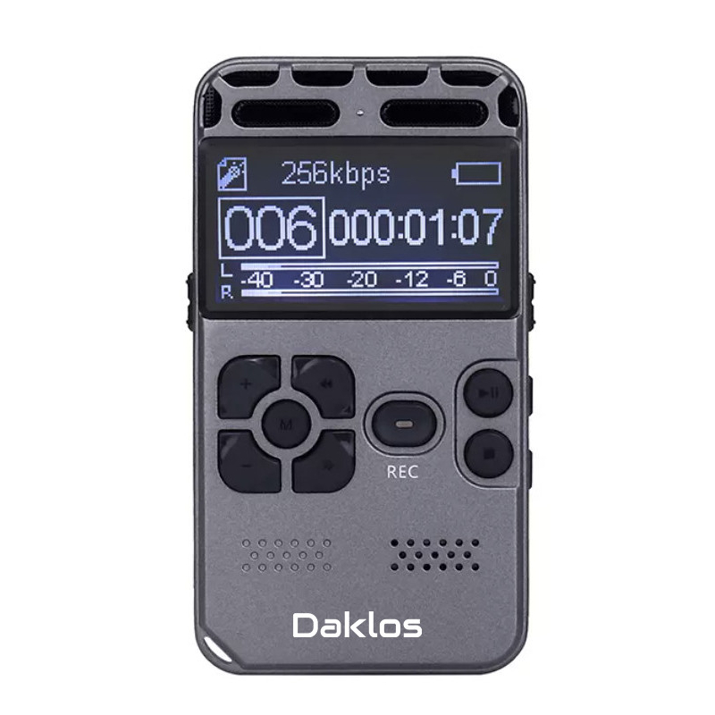 DRAGON 8 GB Profesionální diktafon a MP3 přehrávač, hlasový záznamník, nahrávání hlasu, zvuku a telefonních hovorů