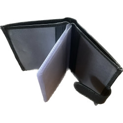 Bezpečnostní RFID pouzdro na 20 karet - černá pravá kůže