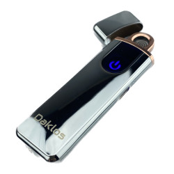 Elektrický větruodolný cigaretový zapalovač - Stříbrná